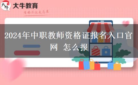 2024年中职教师资格证报名入口天生赢家凯发k8国际官网 怎么报