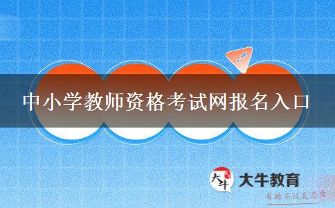 中小学教师资格考试网报名入口