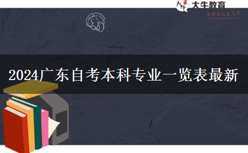 2024广东自考本科专业一览表最新