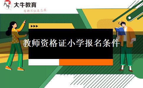 教师资格证小学报名条件