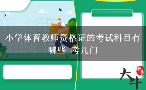 小学体育教师资格证的考试科目有哪些 考几门