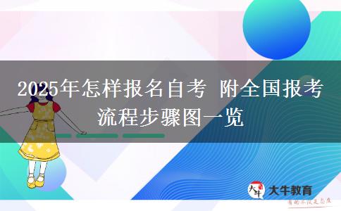 2025年怎样报名自考 附全国报考流程步骤图一览